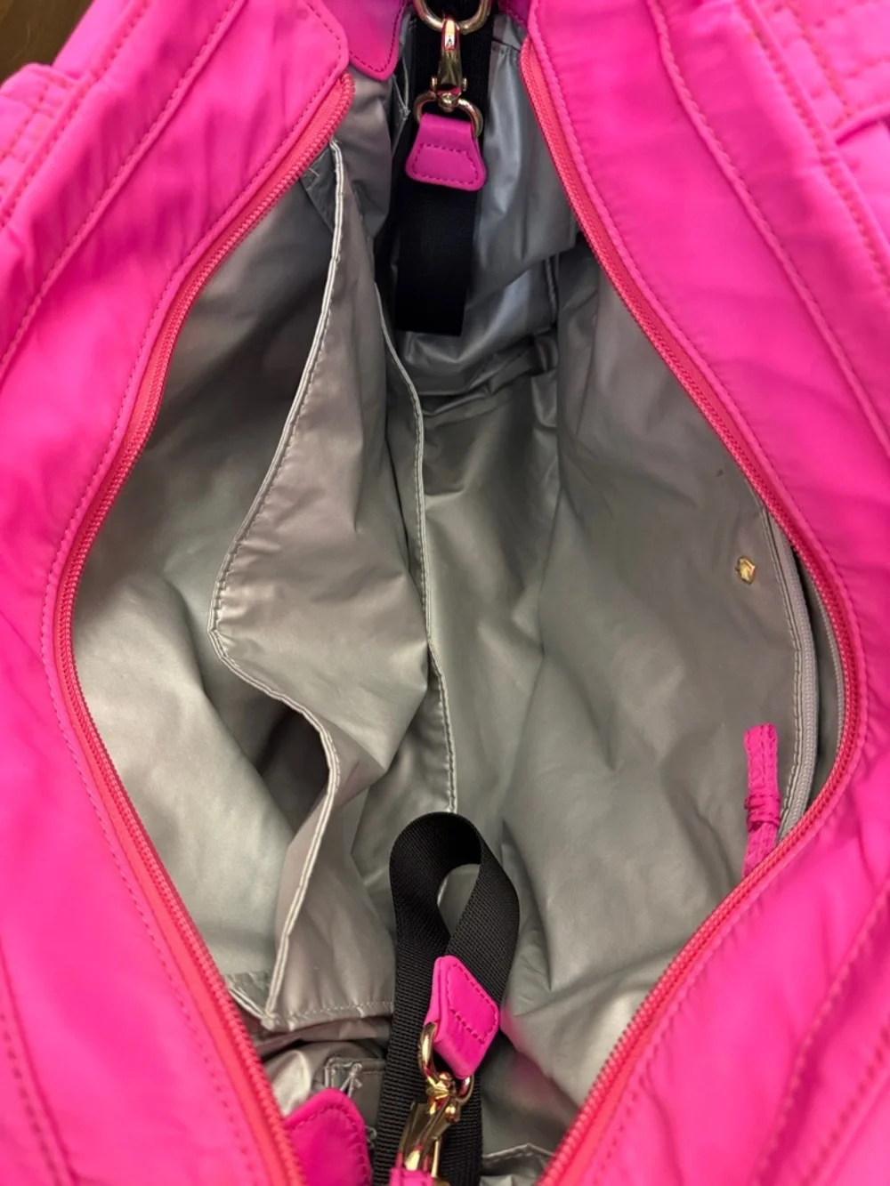 kate spade Vibrant Hot Pink Diaper Bag with Gold Spade Accent - Picture 5 of 5